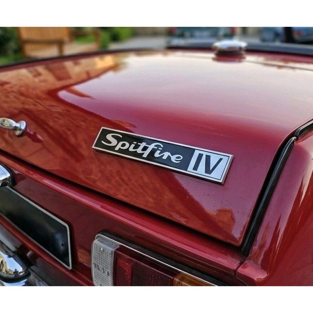 OEM Triumph Spitfire Mk IV Badge Emblem Script Nameplate 624733 Vintage Original